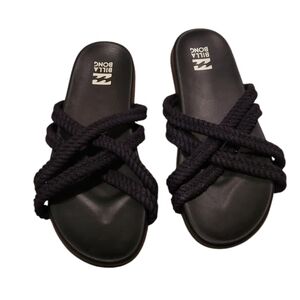 Women’s Size 8 Billabong Rope Tide Black Slide Sandals